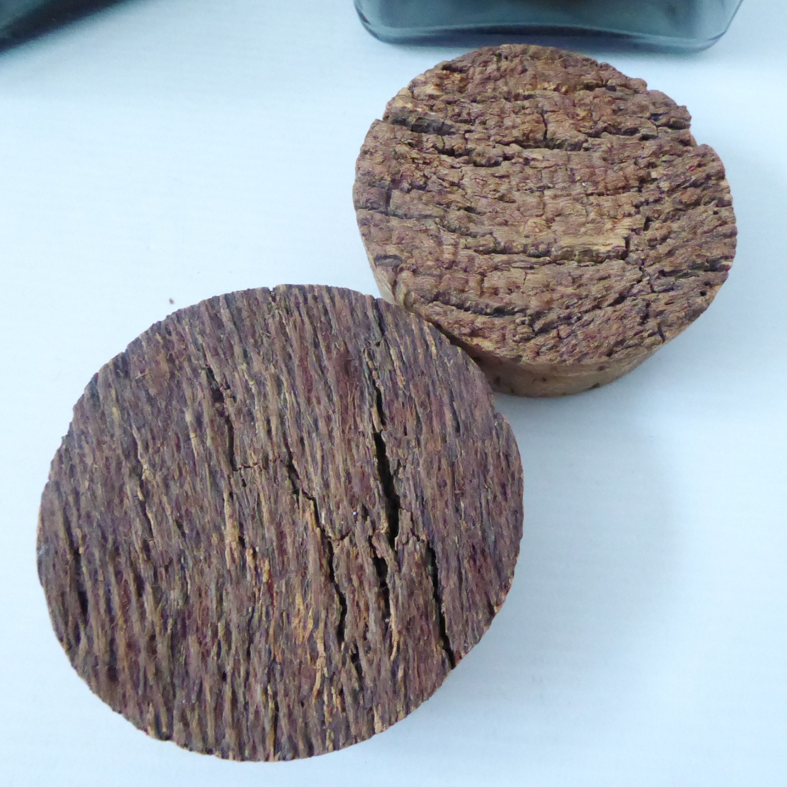 1970s square grey smoke glass 2x storage canister jars, retro vintage, cork tops - Image 13