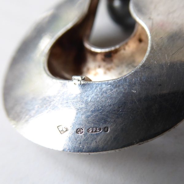 1973 sterling silver 925 hallmarked pendant for necklace. Brutalist modernist - Image 13