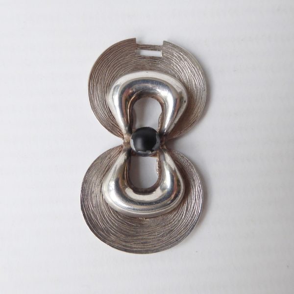 1973 sterling silver 925 hallmarked pendant for necklace. Brutalist modernist - Image 4
