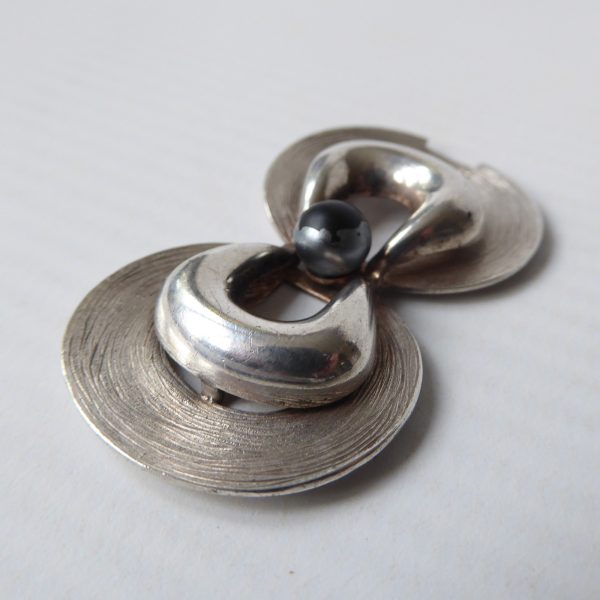 1973 sterling silver 925 hallmarked pendant for necklace. Brutalist modernist - Image 5