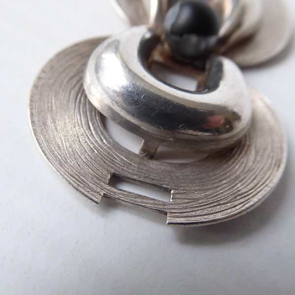 1973 sterling silver 925 hallmarked pendant for necklace. Brutalist modernist - Image 7