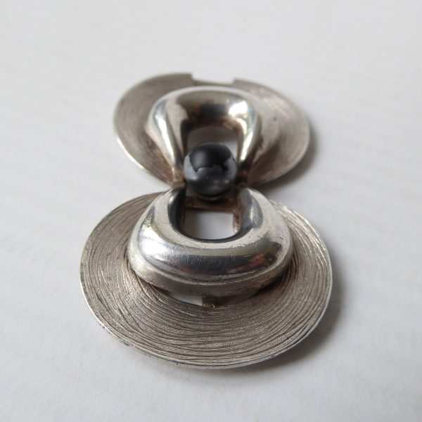1973 sterling silver 925 hallmarked pendant for necklace. Brutalist modernist - Image 9