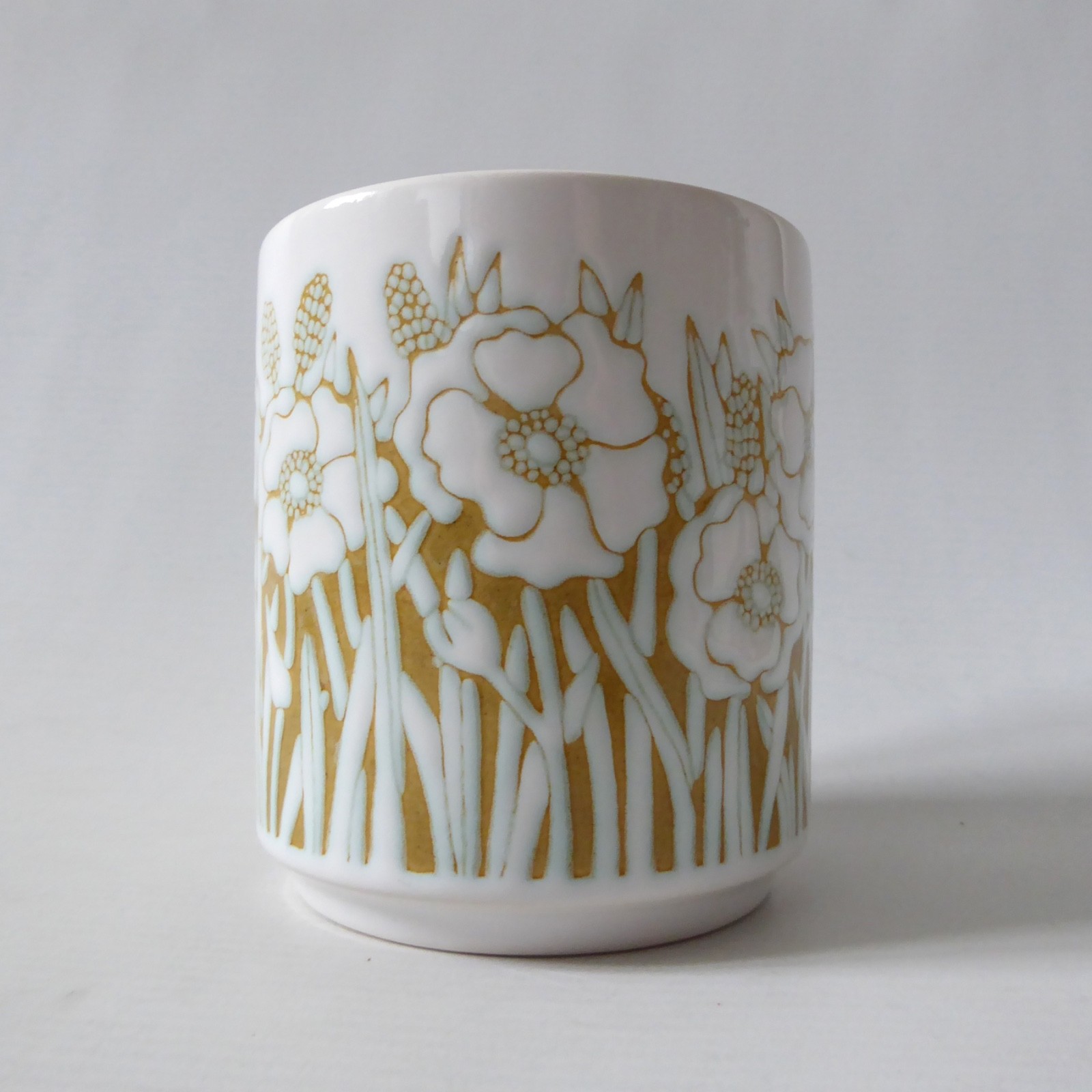 1978 Hornsea Pottery Fleur vintage cylinder pot, 1970s pen pot, container flower - Image 4