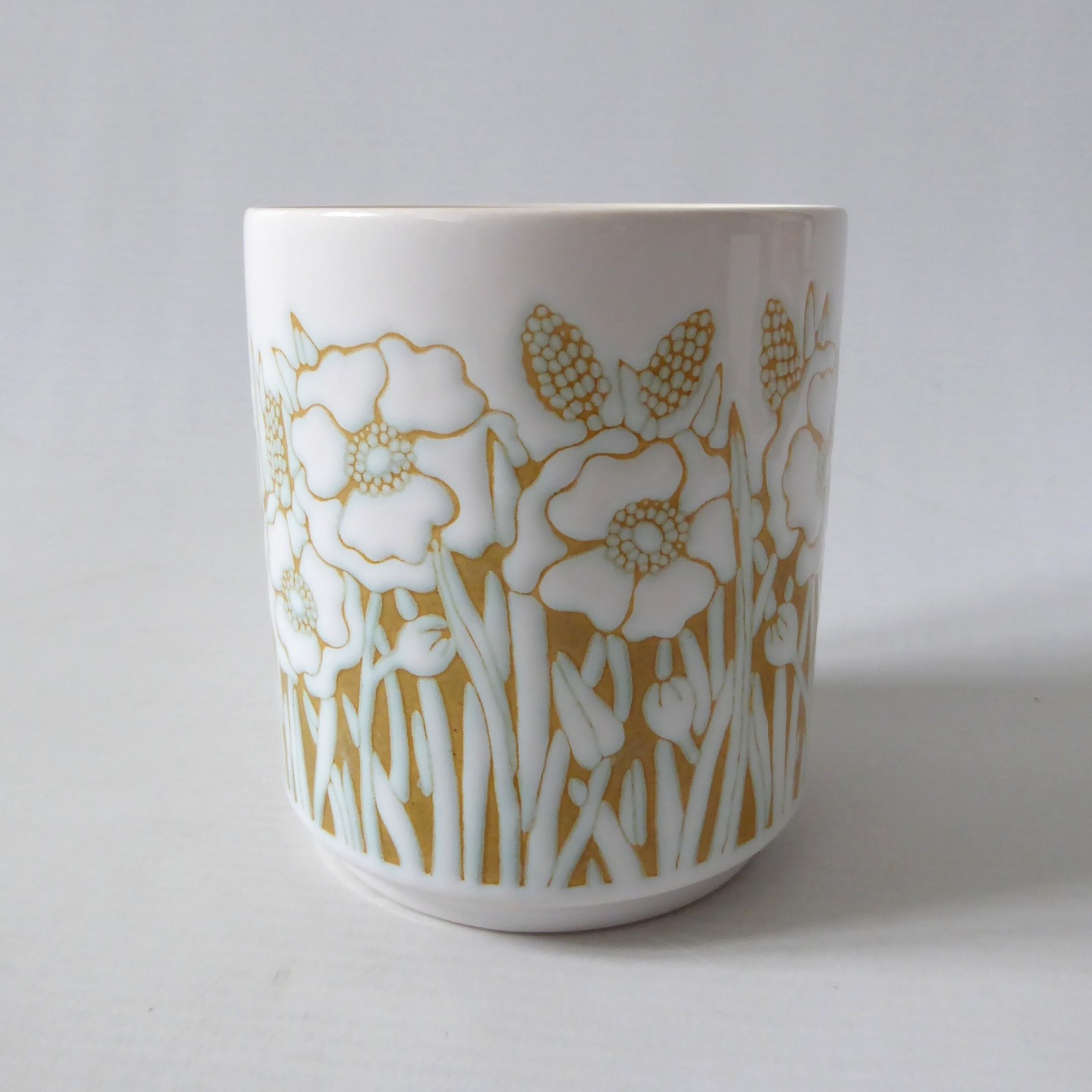 1978 Hornsea Pottery Fleur vintage cylinder pot, 1970s pen pot, container flower - Image 5