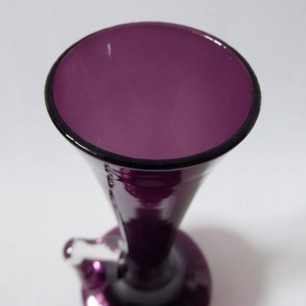 8" Empoli plum/purple jug shaped vase, Italian art glass, vintage 1960s 1970s - Image 9