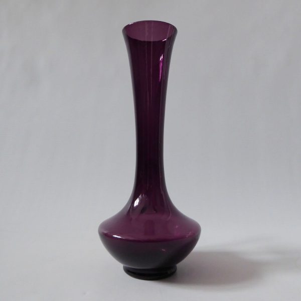 8" Empoli plum/purple jug shaped vase, Italian art glass, vintage 1960s 1970s - Image 10