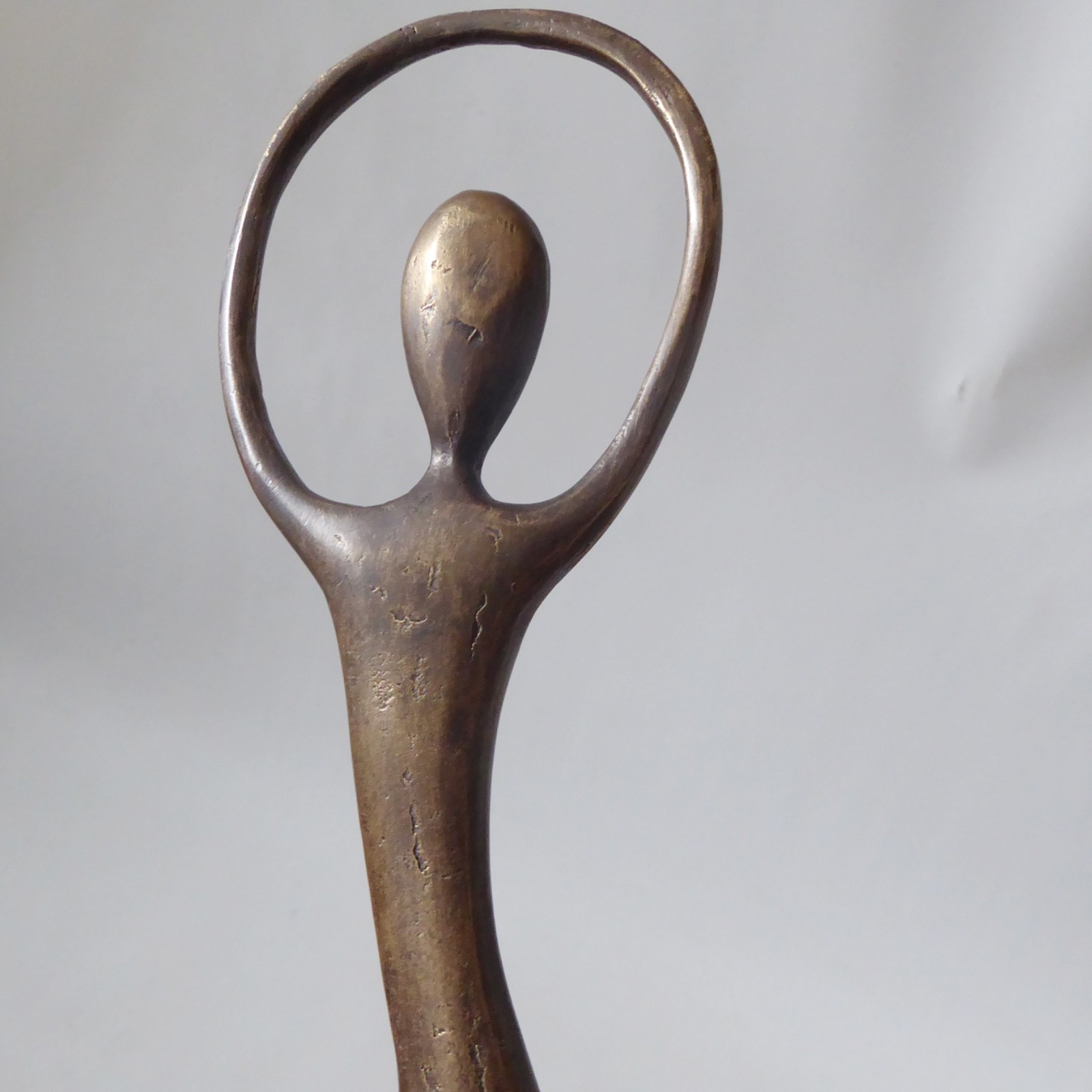 Brass ballerina dancer ornament statue figurine, modernist vintage bronze style - Image 11