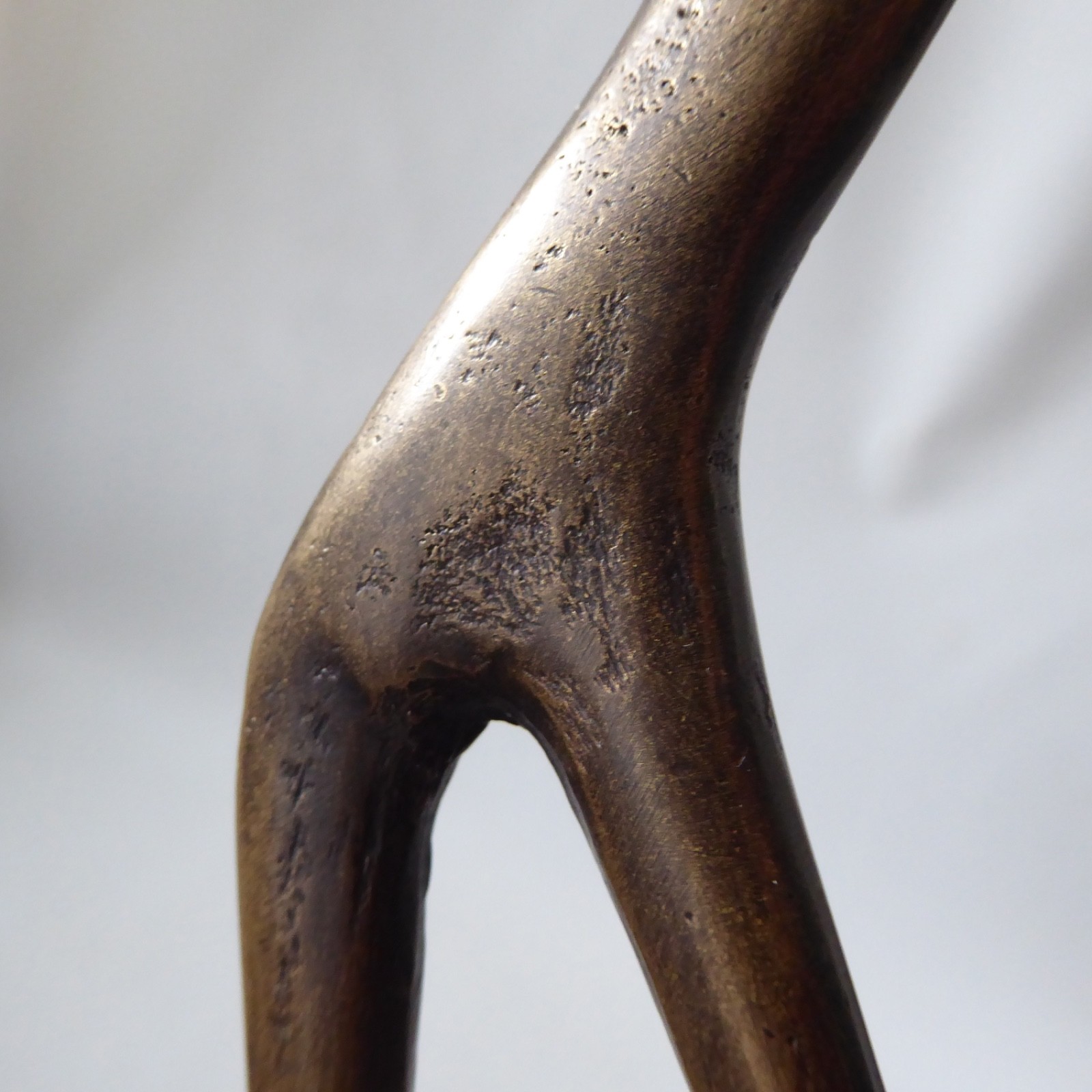 Brass ballerina dancer ornament statue figurine, modernist vintage bronze style - Image 8
