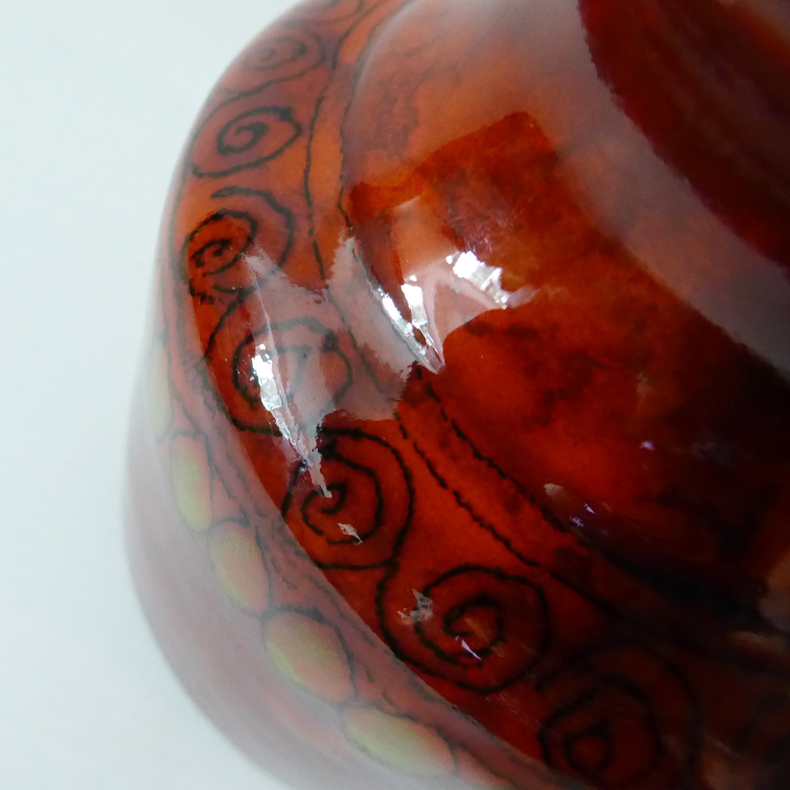 Ceramiche Franchi, Assisi, Italy vintage pottery ceramic vase. 1960s red MCM pot - Image 6