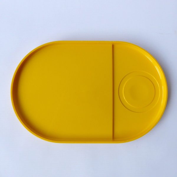 Crayonne retro yellow individual snack TV trays, 70s/80s. Terence Conran Habitat - Image 3