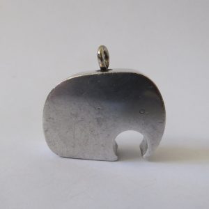 Georg Jensen Denmark aluminium metal elephant pendant/bottle opener, Danish