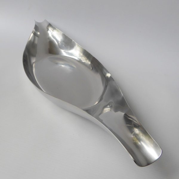 Huge 20" long mid century modernist stainless steel tray dish bowl, large 1960s - Image 7
