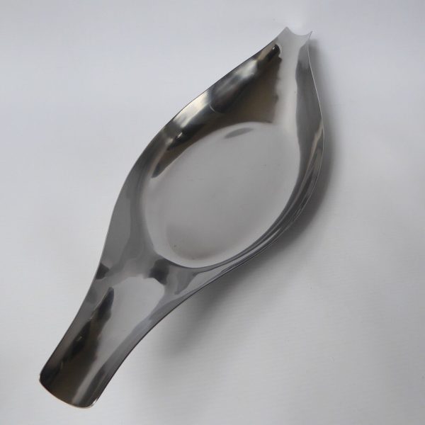 Huge 20" long mid century modernist stainless steel tray dish bowl, large 1960s - Image 9