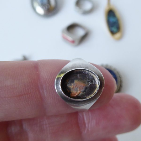 Job lot vintage jewellery incl 925 silver Hermann Siersbol, Taxco, rings pendant - Image 11