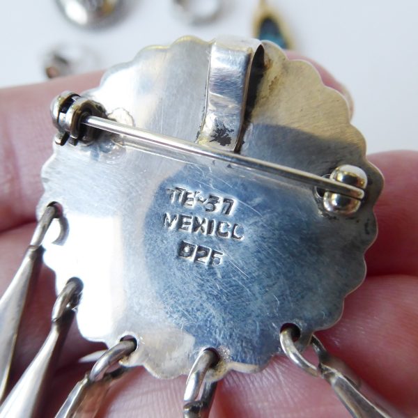 Job lot vintage jewellery incl 925 silver Hermann Siersbol, Taxco, rings pendant - Image 9
