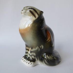 Lomonosov porcelain cat, Imperial Russian USSR Pallas Wildcat figurine. Vintage