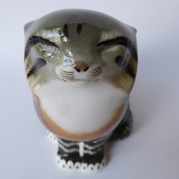 Lomonosov porcelain cat, Imperial Russian USSR Pallas Wildcat figurine. Vintage - Image 5