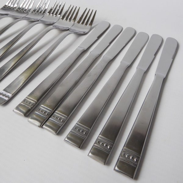 Magefesa German set 6 forks & knives, Inox stainless steel. Cutlery vintage - Image 5