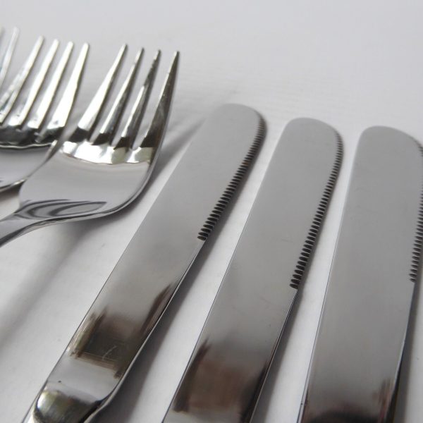 Magefesa German set 6 forks & knives, Inox stainless steel. Cutlery vintage - Image 6