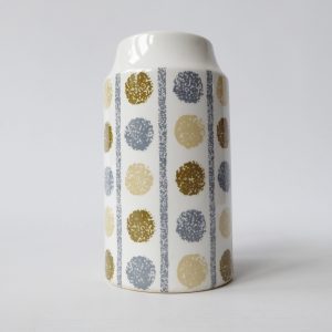 Midwinter Oakley salt shaker pot fine tableware grey spotty dotty. 1960s vintage