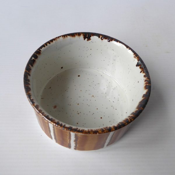 Midwinter Stonehenge Earth open sugar bowl, brown stripe. Retro ceramic pottery - Image 5