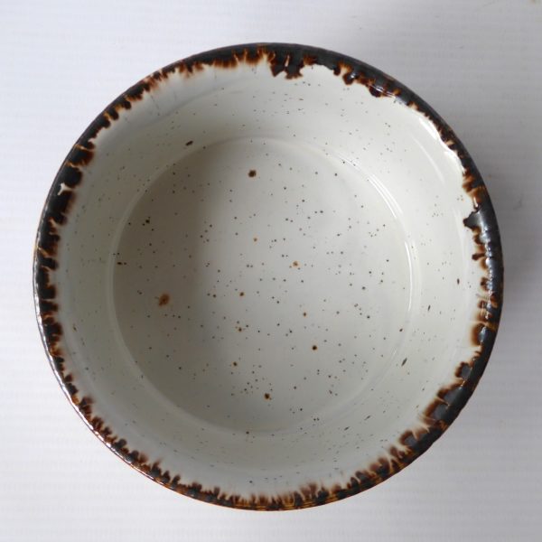 Midwinter Stonehenge Earth open sugar bowl, brown stripe. Retro ceramic pottery - Image 6