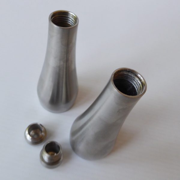 Old Hall stainless steel Salt and pepper set, 1960s 1970s vintage modernist pair - Image 5