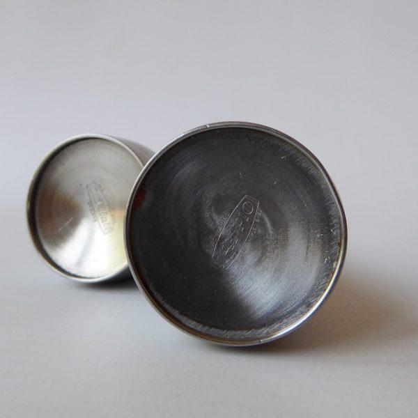 Old Hall stainless steel Salt and pepper set, 1960s 1970s vintage modernist pair - Image 6