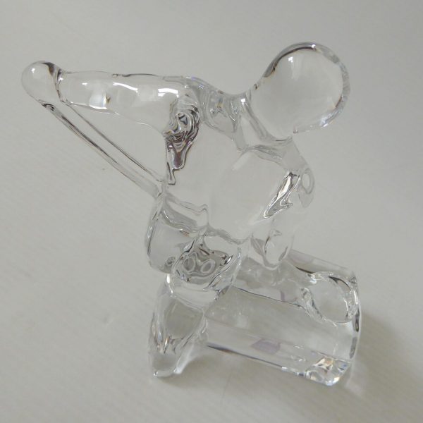 Orrefors crystal art glass foundry Metal Worker figurine. Olle Alberius statue - Image 7
