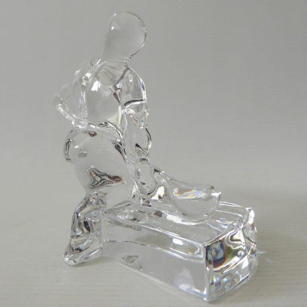 Orrefors crystal art glass foundry Metal Worker figurine. Olle Alberius statue - Image 8