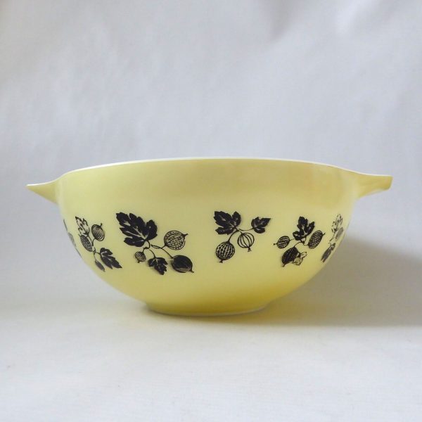 Pyrex JAJ Gooseberry large yellow mixing bowl. Vintage 1950s 444. No starflowers - Image 3