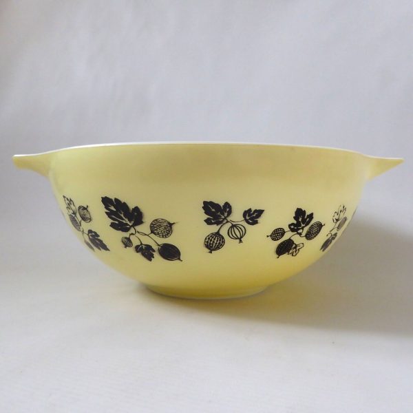 Pyrex JAJ Gooseberry large yellow mixing bowl. Vintage 1950s 444. No starflowers - Image 4