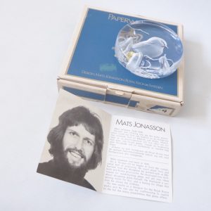 Royal Krona Sweden, Mats Jonasson Marsh Tit 99150-6 bird paperweight vintage box