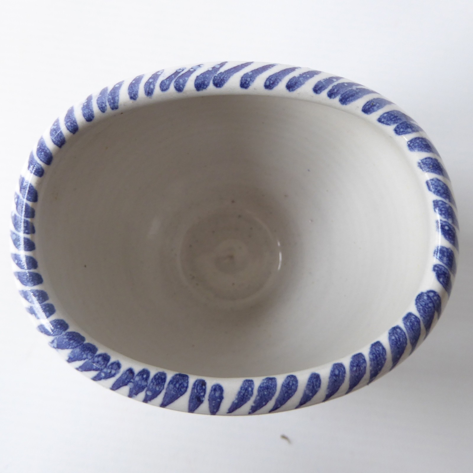 Rye Pottery David Sharp blue star small vase. 1950s vintage pot beaker. Studio - Image 8