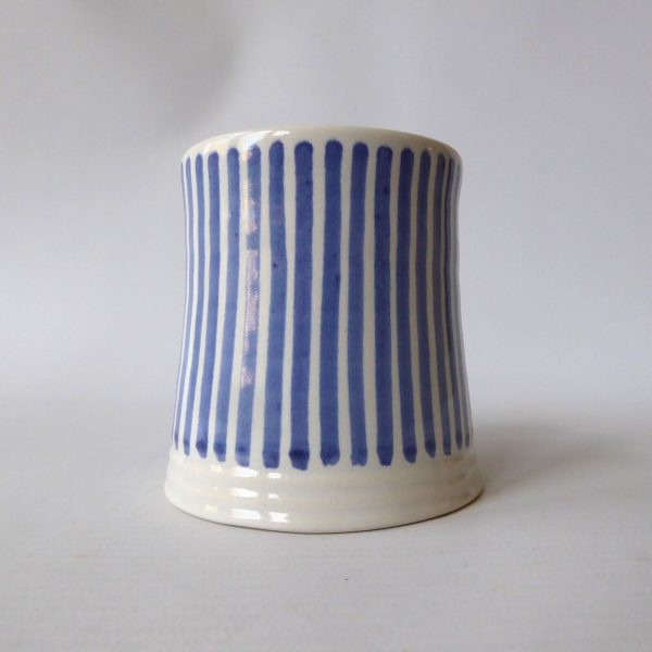 Rye Pottery vintage style blue Stripe mug. 1960s mid century style RW pottery - Image 3