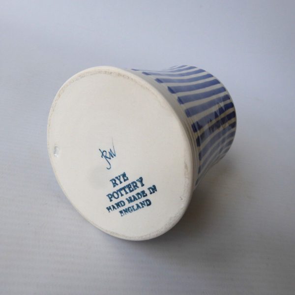 Rye Pottery vintage style blue Stripe mug. 1960s mid century style RW pottery - Image 6