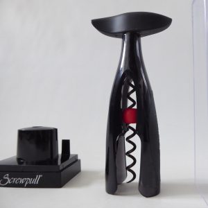 Screwpull Le Creuset Activ-Ball GS-200 corkscrew, black and red, stand & case