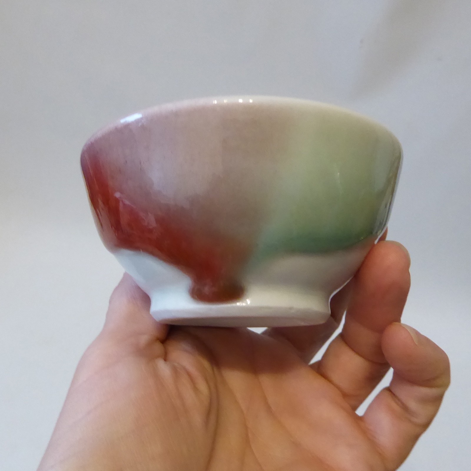 Signed AB studio artisan porcelain bowl, Japanese style ceramic dish. Vintage - Image 11