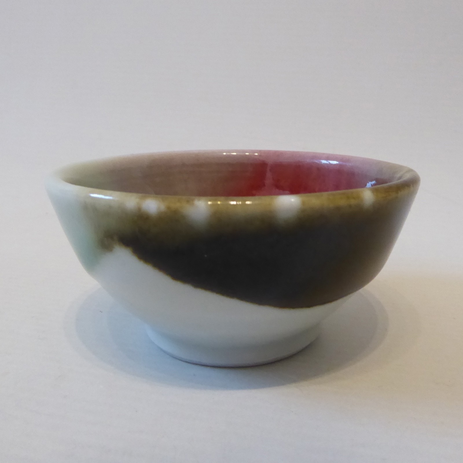Signed AB studio artisan porcelain bowl, Japanese style ceramic dish. Vintage - Image 6