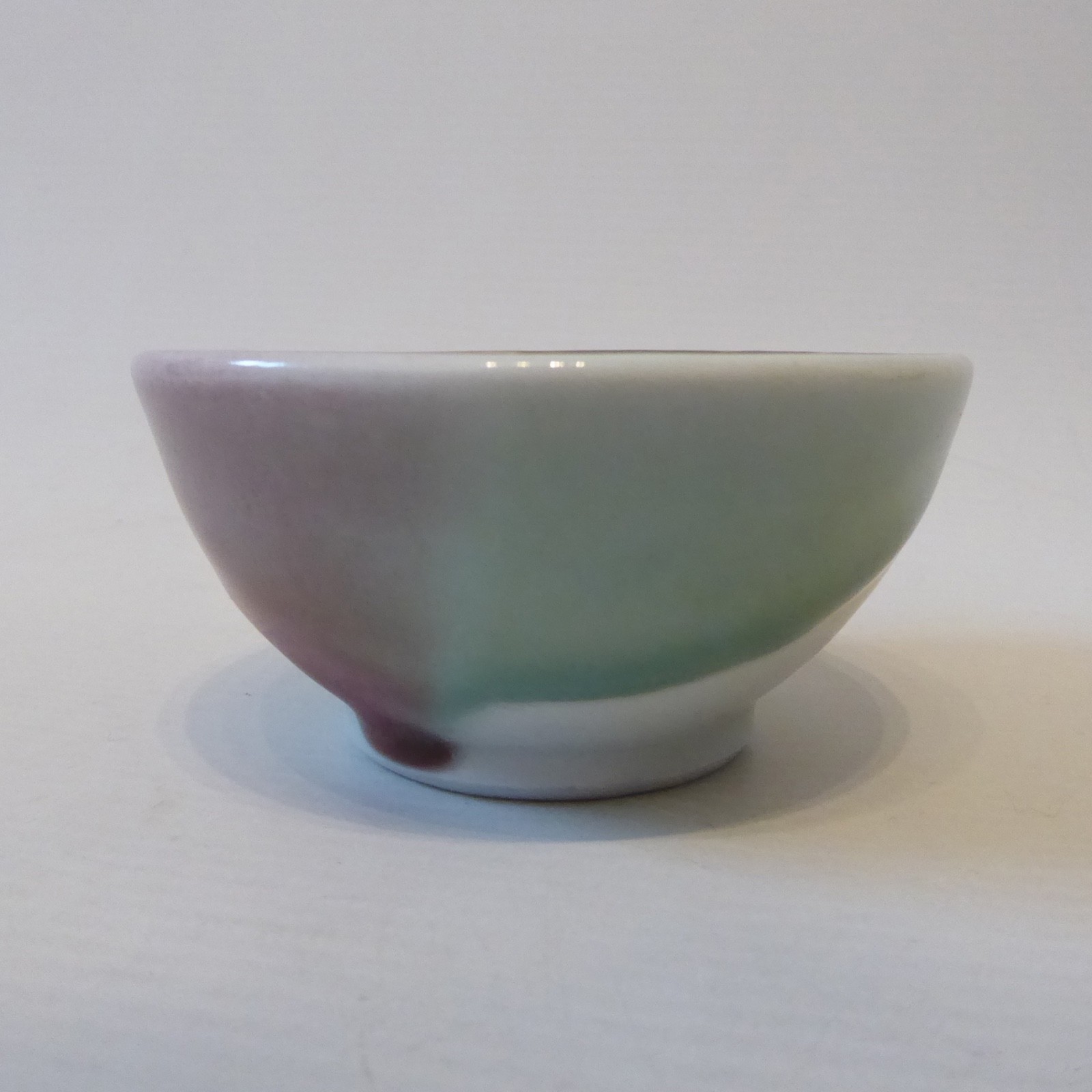 Signed AB studio artisan porcelain bowl, Japanese style ceramic dish. Vintage - Image 7