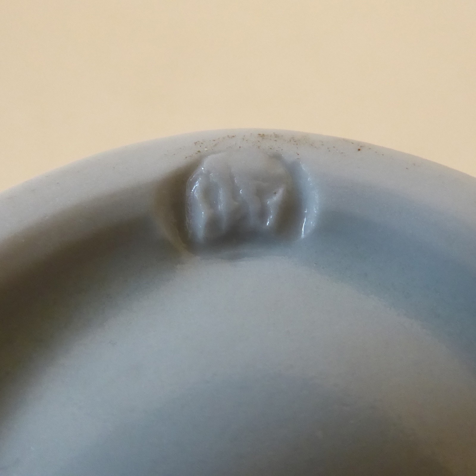 Signed AB studio artisan porcelain bowl, Japanese style ceramic dish. Vintage - Image 9