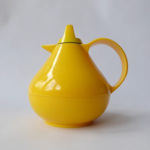 TCM bright yellow stylish vacuum thermal flask jug, 400ml hot cold drinks #65108