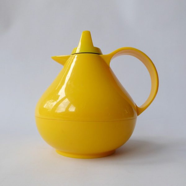 TCM bright yellow stylish vacuum thermal flask jug, 400ml hot cold drinks #65108