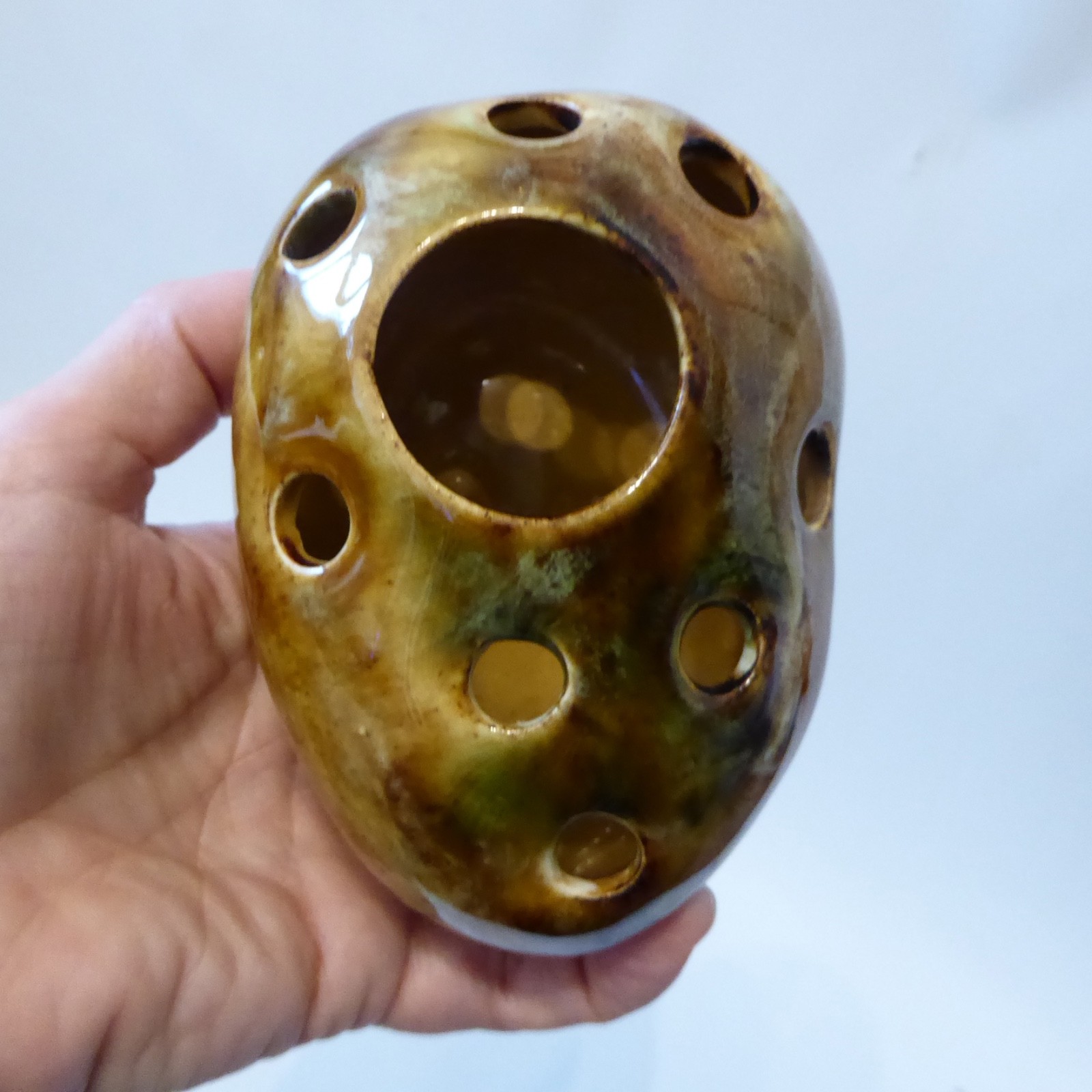 Tremaen style studio pottery pebble stone vase, vintage retro 1970s Cornish posy - Image 6
