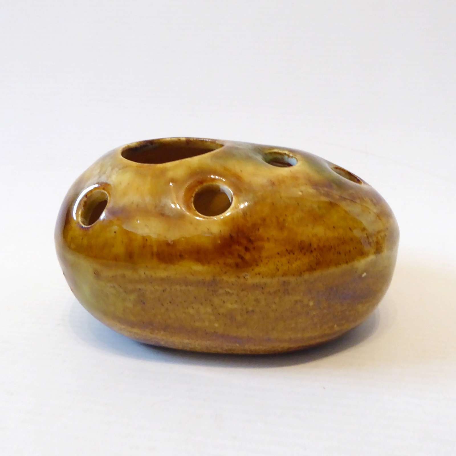 Tremaen style studio pottery pebble stone vase, vintage retro 1970s Cornish posy