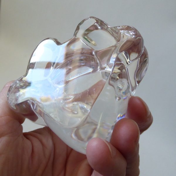 Villeroy & Boch clear art glass crystal PANDA BEAR paperweight figurine, vintage - Image 13