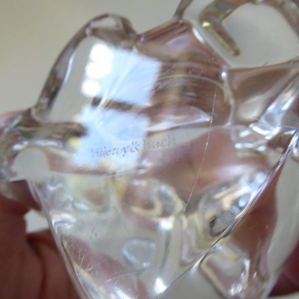 Villeroy & Boch clear art glass crystal PANDA BEAR paperweight figurine, vintage - Image 14