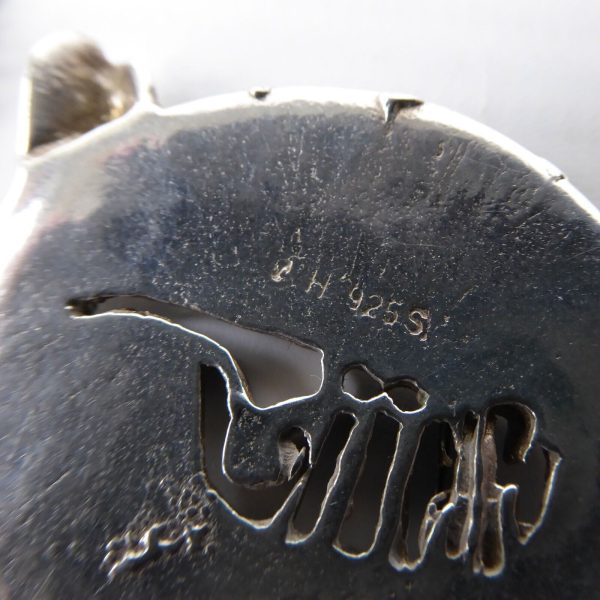 Vintage Danish sterling 925 silver pendant necklace brutalist modernist reindeer - Image 13