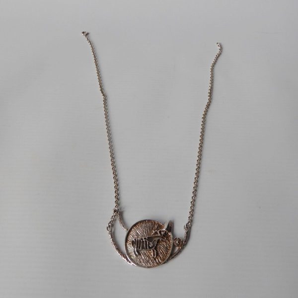 Vintage Danish sterling 925 silver pendant necklace brutalist modernist reindeer - Image 6