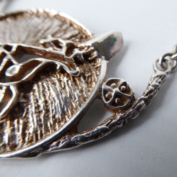 Vintage Danish sterling 925 silver pendant necklace brutalist modernist reindeer - Image 7
